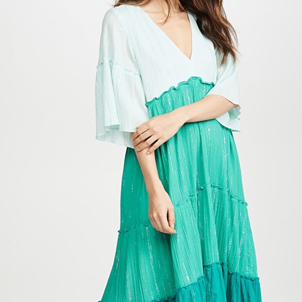 SUNDRESS Agathe Dress in Pool/Silver